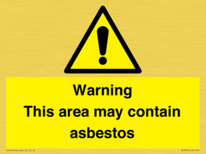 WC7854: Warning This area may contain asbestos