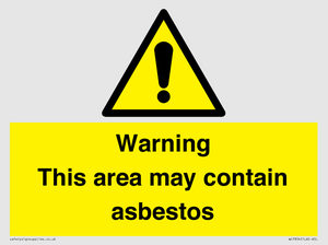 WC7854: Warning This area may contain asbestos