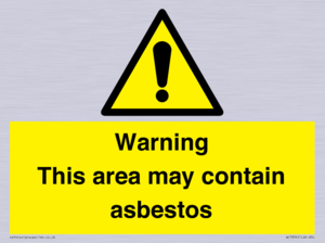 WC7854: Warning This area may contain asbestos