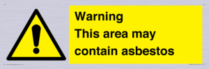 WC7854: Warning This area may contain asbestos