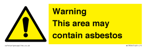 WC7854: Warning This area may contain asbestos