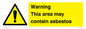 WC7854: Warning This area may contain asbestos