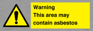 WC7854: Warning This area may contain asbestos