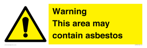 WC7854: Warning This area may contain asbestos