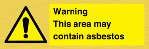WC7854: Warning This area may contain asbestos