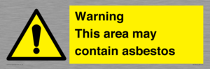 WC7854: Warning This area may contain asbestos