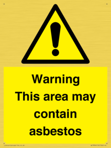WC7854: Warning This area may contain asbestos