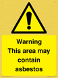 WC7854: Warning This area may contain asbestos