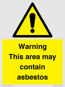 WC7854: Warning This area may contain asbestos