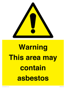 WC7854: Warning This area may contain asbestos