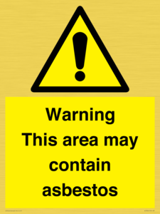 WC7854: Warning This area may contain asbestos
