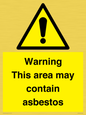 WC7854: Warning This area may contain asbestos