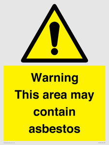 WC7854: Warning This area may contain asbestos