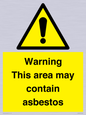 WC7854: Warning This area may contain asbestos