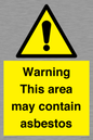 WC7854: Warning This area may contain asbestos
