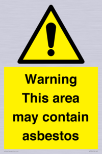 WC7854: Warning This area may contain asbestos
