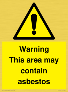 WC7854: Warning This area may contain asbestos