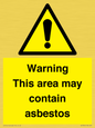 WC7854: Warning This area may contain asbestos