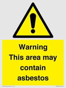 WC7854: Warning This area may contain asbestos