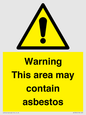 WC7854: Warning This area may contain asbestos