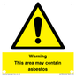 WC7854: Warning This area may contain asbestos
