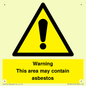 WC7854: Warning This area may contain asbestos