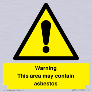 WC7854: Warning This area may contain asbestos