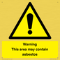WC7854: Warning This area may contain asbestos
