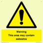 WC7854: Warning This area may contain asbestos