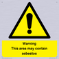 WC7854: Warning This area may contain asbestos