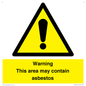 WC7854: Warning This area may contain asbestos