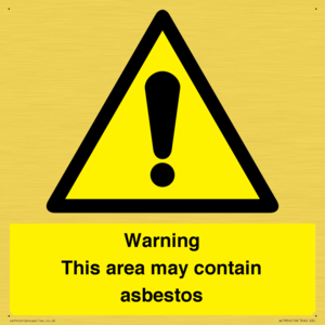 WC7854: Warning This area may contain asbestos