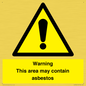 WC7854: Warning This area may contain asbestos