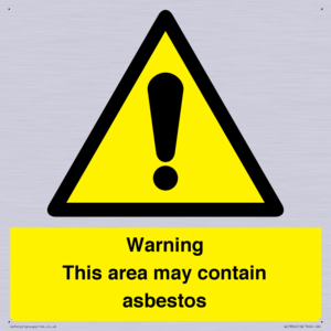 WC7854: Warning This area may contain asbestos