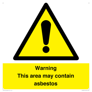 WC7854: Warning This area may contain asbestos