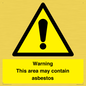 WC7854: Warning This area may contain asbestos