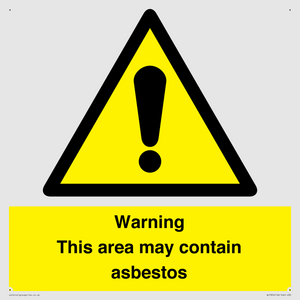 WC7854: Warning This area may contain asbestos