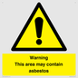 WC7854: Warning This area may contain asbestos