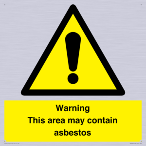 WC7854: Warning This area may contain asbestos