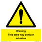 WC7854: Warning This area may contain asbestos
