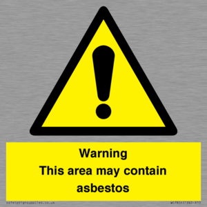 WC7854: Warning This area may contain asbestos