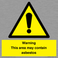 WC7854: Warning This area may contain asbestos