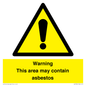 WC7854: Warning This area may contain asbestos