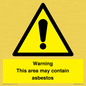 WC7854: Warning This area may contain asbestos