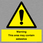 WC7854: Warning This area may contain asbestos