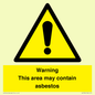 WC7854: Warning This area may contain asbestos