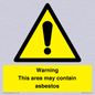WC7854: Warning This area may contain asbestos