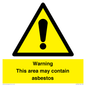 WC7854: Warning This area may contain asbestos