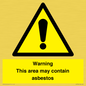 WC7854: Warning This area may contain asbestos