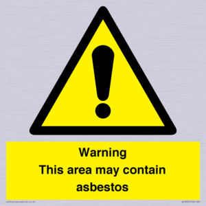 WC7854: Warning This area may contain asbestos
